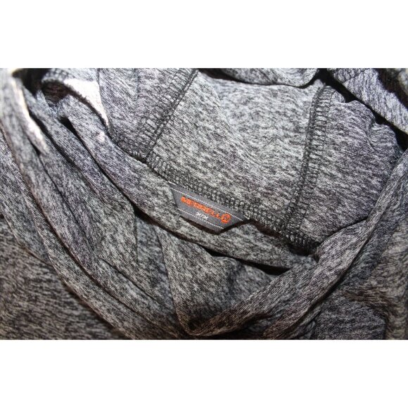 Merrell Womens Grey Cowl Neck Lightweight Hoodie Drawstring Waist M Pullover - Picture 6 of 6